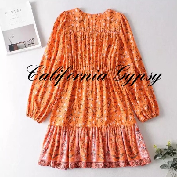 Floral Drawstring Mini Dress - Picture 14 of 15